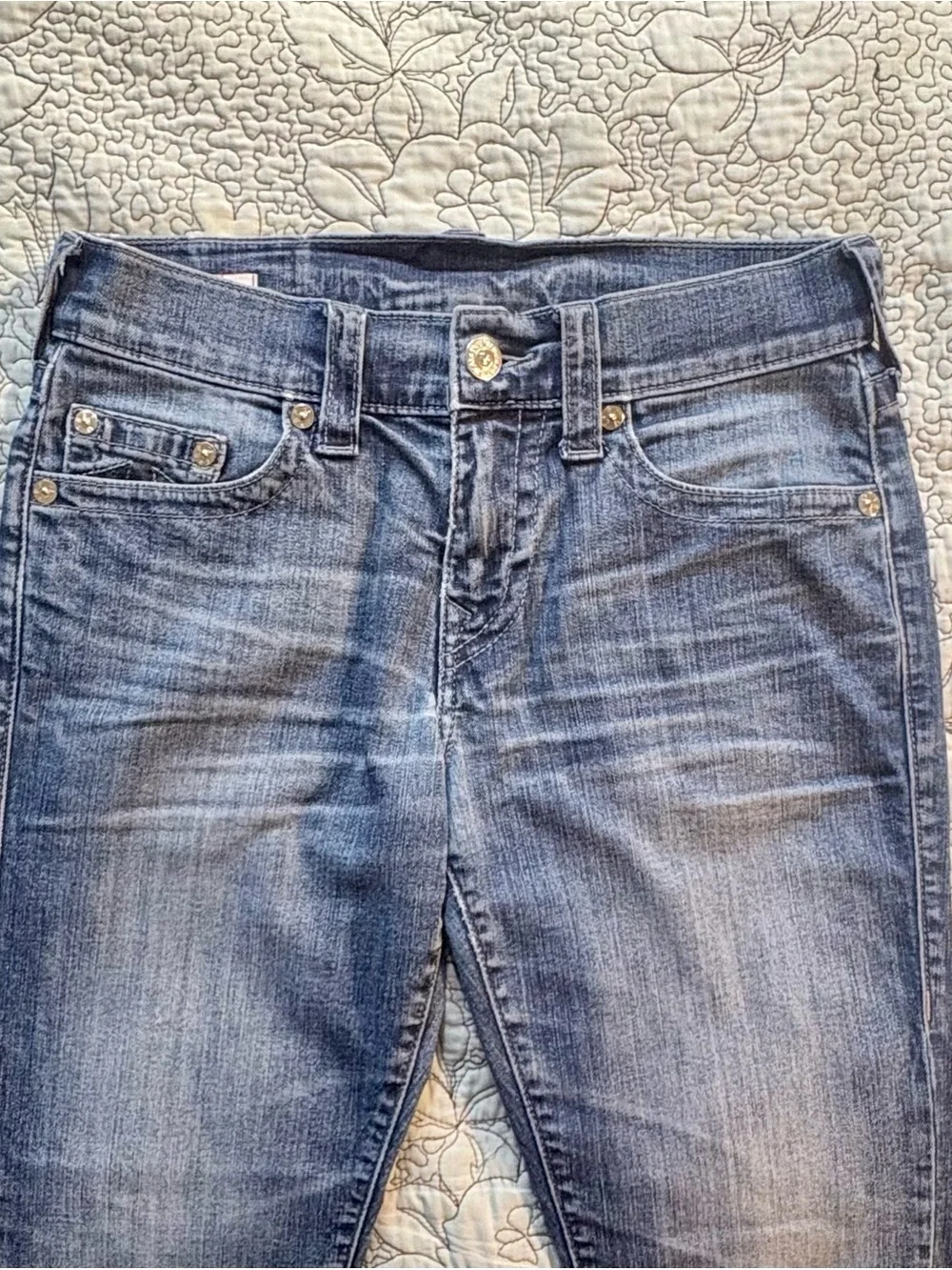 💥 True Religion Geno Relaxed Slim Jeans Men’s 29x30 Medium Wash Stretch Denim🧡